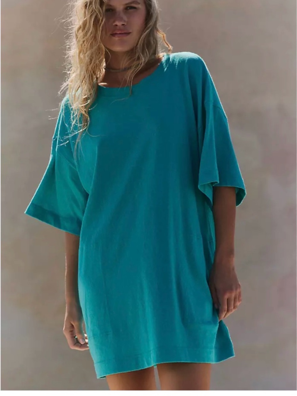 Fp beach black effortless mini dress